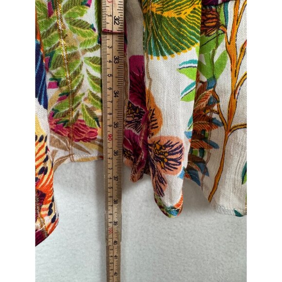 Me 2 Magic Mini tiered floral colorful vibrant mini dress sz L - Picture 8 of 9